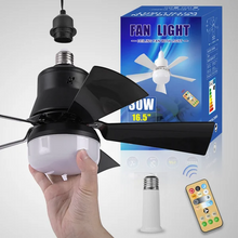 Load image into Gallery viewer, 2-In-1 Portable Ceiling Fan &amp; Light With Extender + Remote Control
