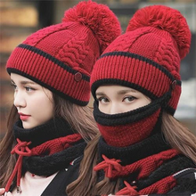 Load image into Gallery viewer, 2021 New 3 in 1 Winter Beanie Set
