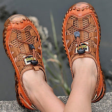 Load image into Gallery viewer, Men Outdoor Non-slip Hole Shoes Mesh Elastic Band Water Sandals
