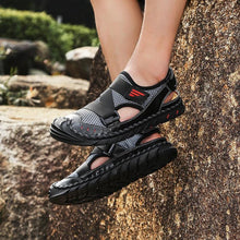 Load image into Gallery viewer, Men Leather Sports Canyoning Waterproof Sandals
