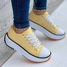 Load image into Gallery viewer, 2022 Women&#39;s Round Toe Lace-up Platform Arch Support Canvas Shoes
